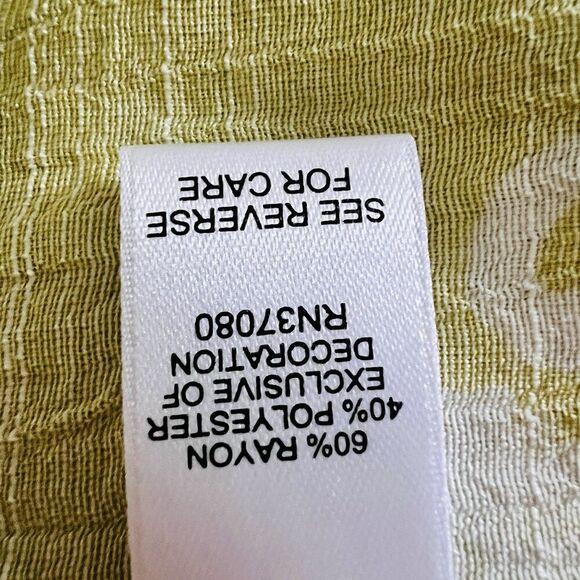 Cato Green & White Floral Billowy Flowy Boho Cottagcore Blouse - Plus 22/24W - Picture 8 of 9